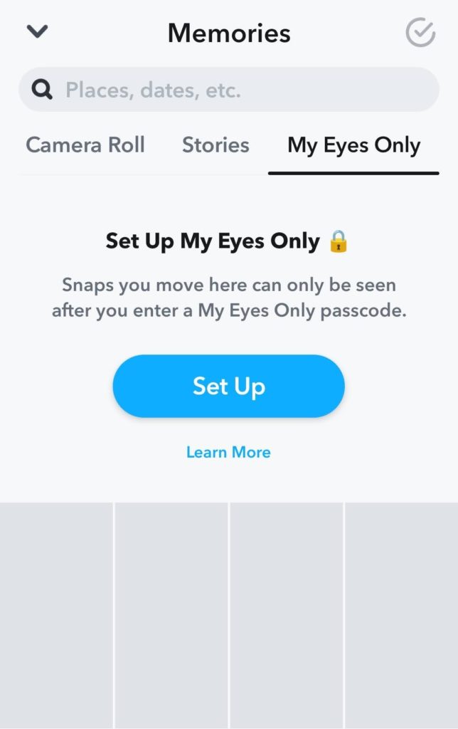 Setup My Eyes Only Snapchat