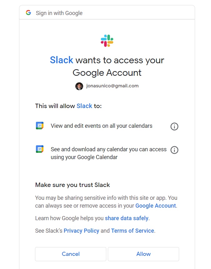 Slack Account Access