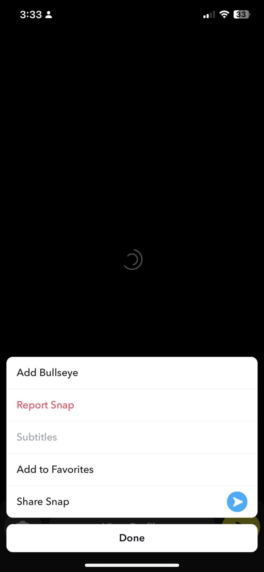 Snapchat Discover Ellipsis Menu