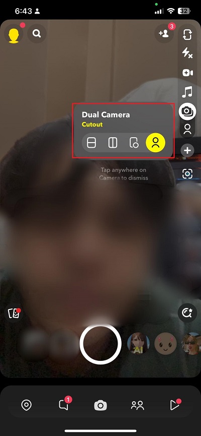 Snapchat Dual Camera Options