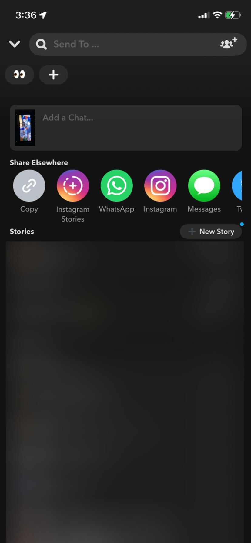 Snapchat Share to Instagram Stories option