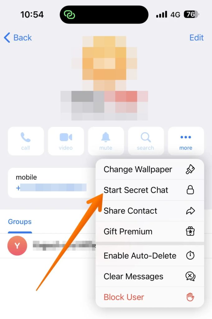 Start Secret Chat Telegram
