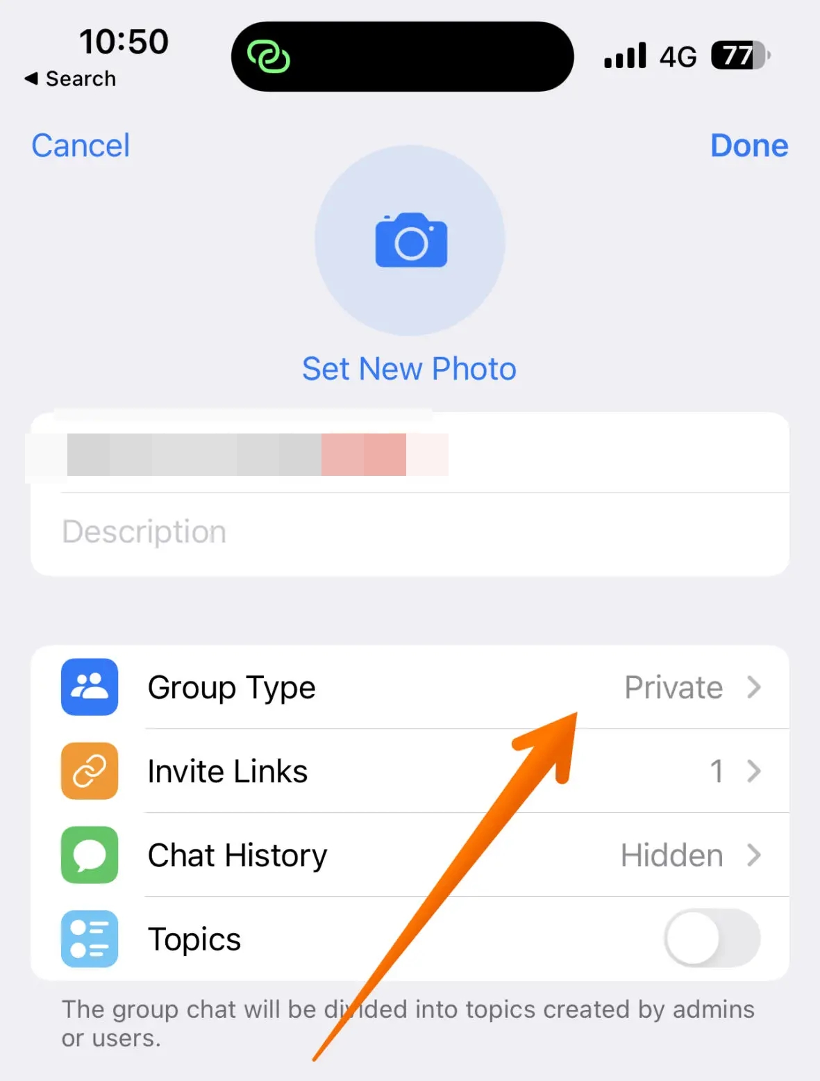 Telegram Edit Group Type