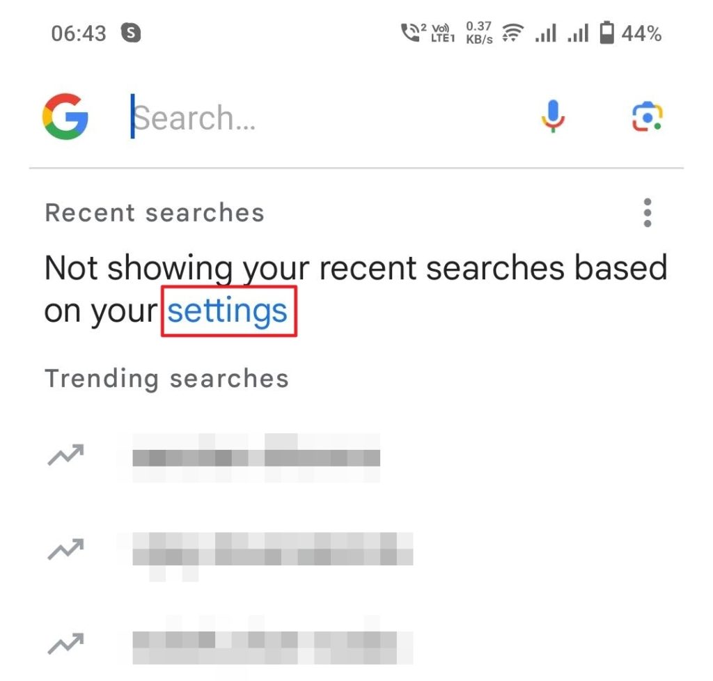 Enable Personal Search Result Settings