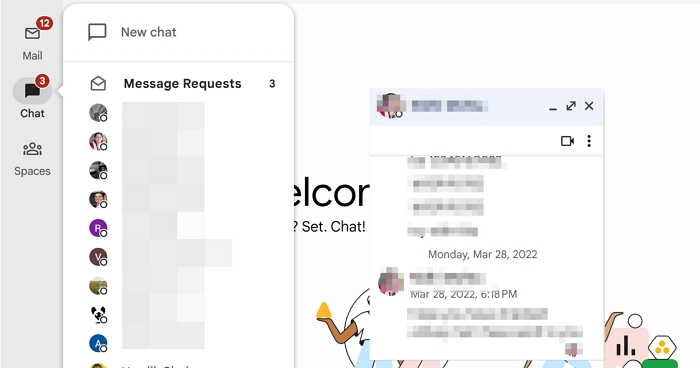 Gmail Chat Block Check