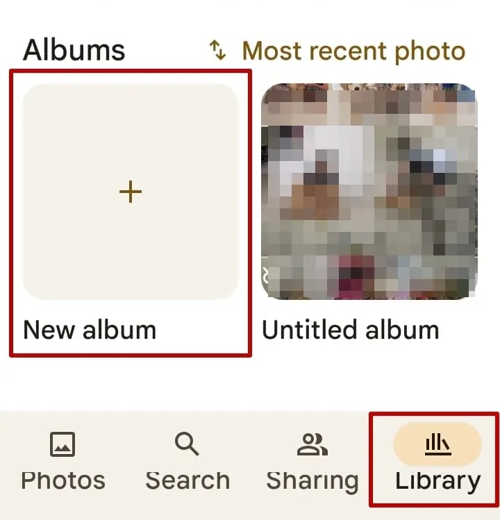 Gmail Photos New Album