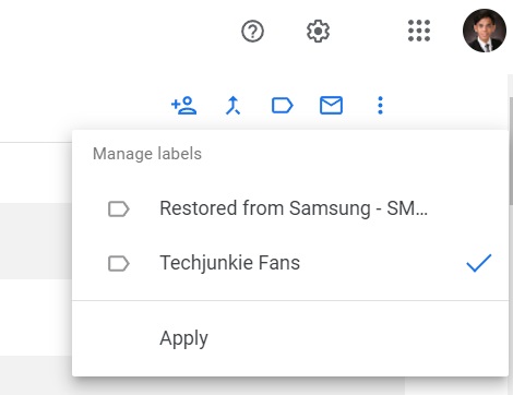 Google Contacts Add to Label