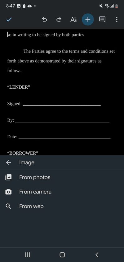 Google Docs From Photos Mobile