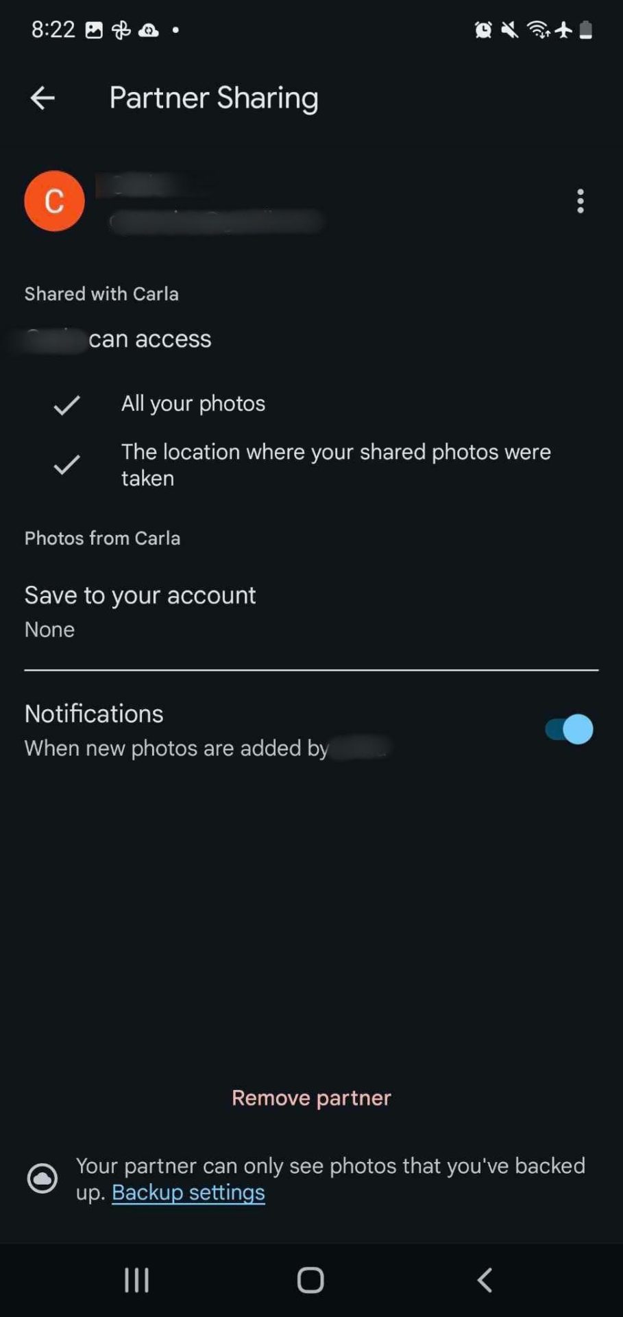 Google Photos Remove Partner Mobile