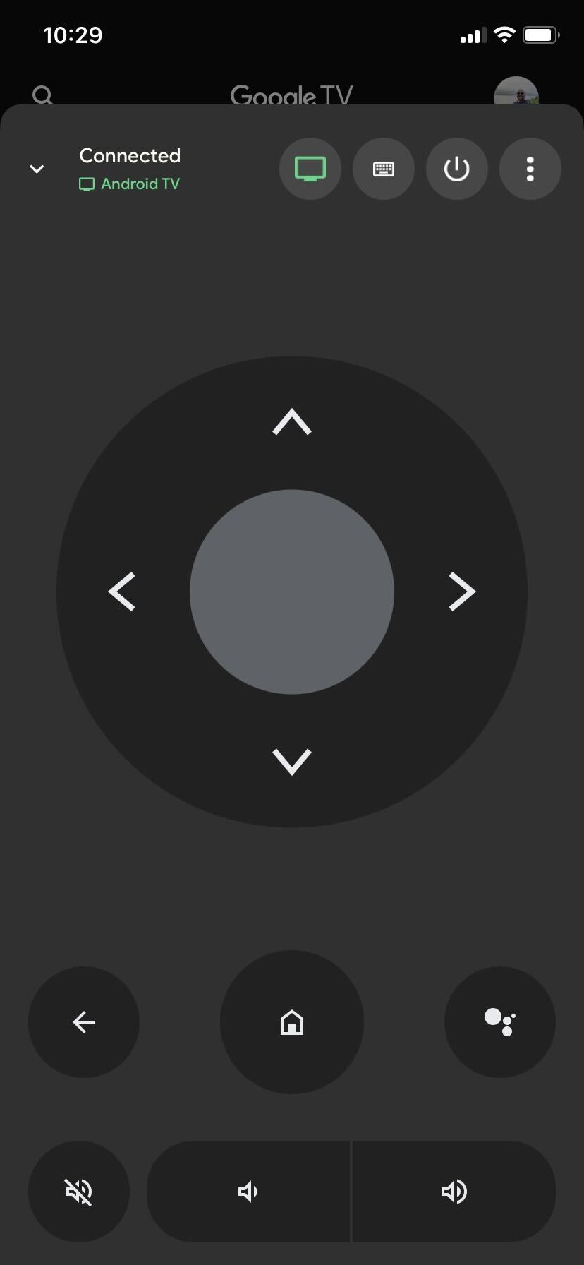 Google TV app Remote UI