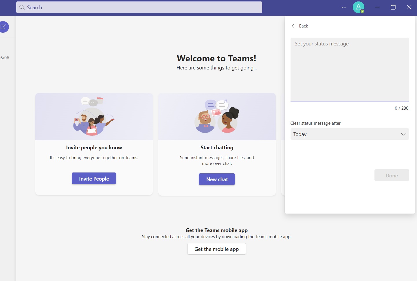 Microsoft Teams Status Message Edit