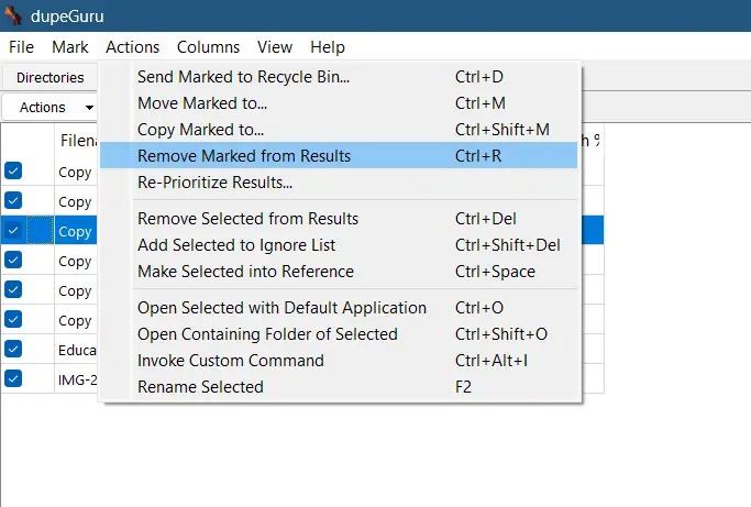 Remove Duplicate Files dupeGuru