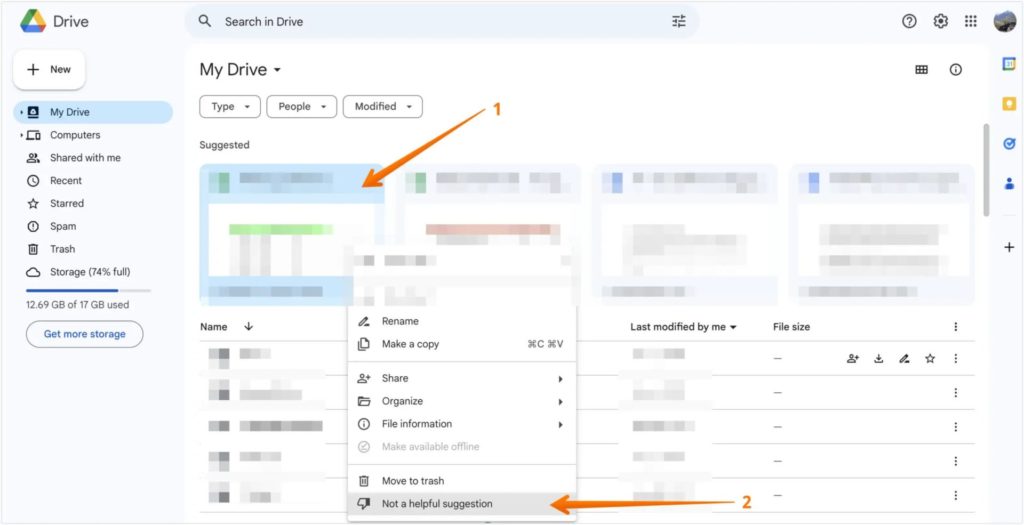 Remove Suggested Files From Google Drive Suggested