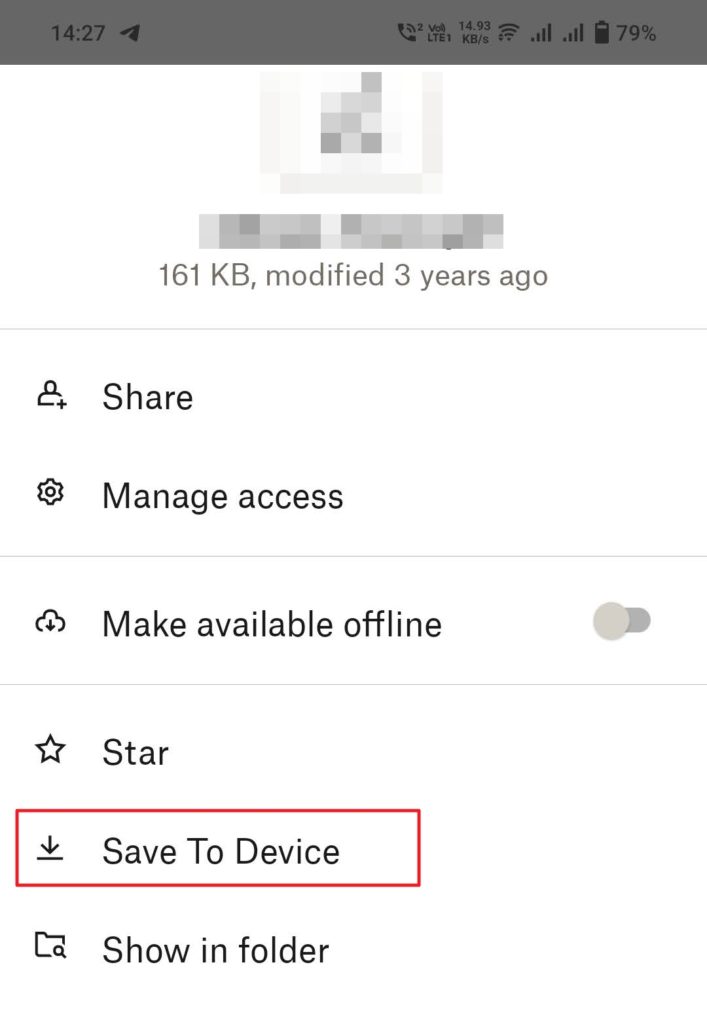 Save To Device Android Dropbox