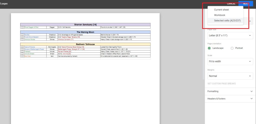 How to Set Print Area in Google Sheets - Tech Junkie