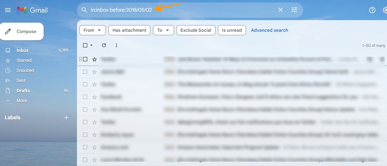 filter old emails to archive in Gmail
