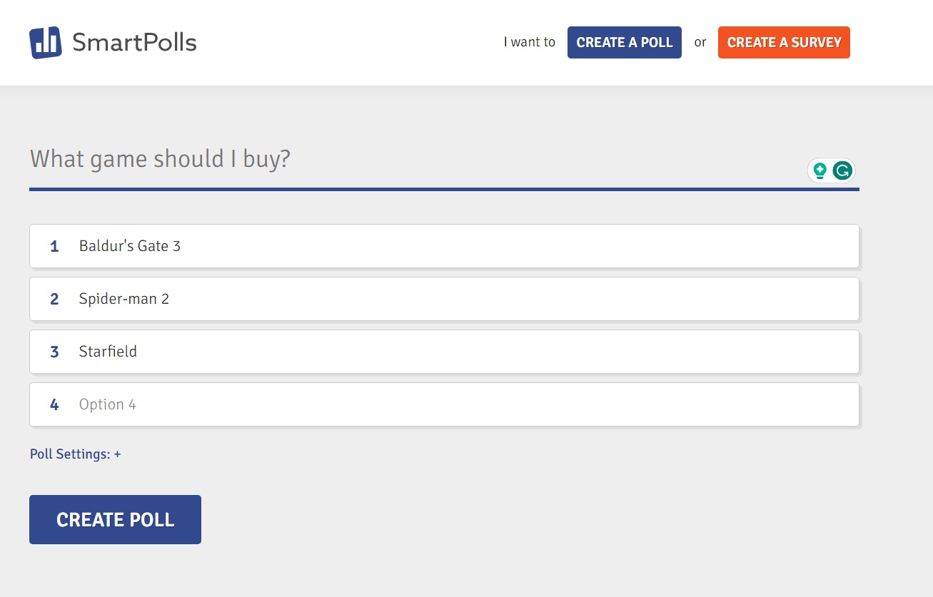 Creating Poll with Smart Survey