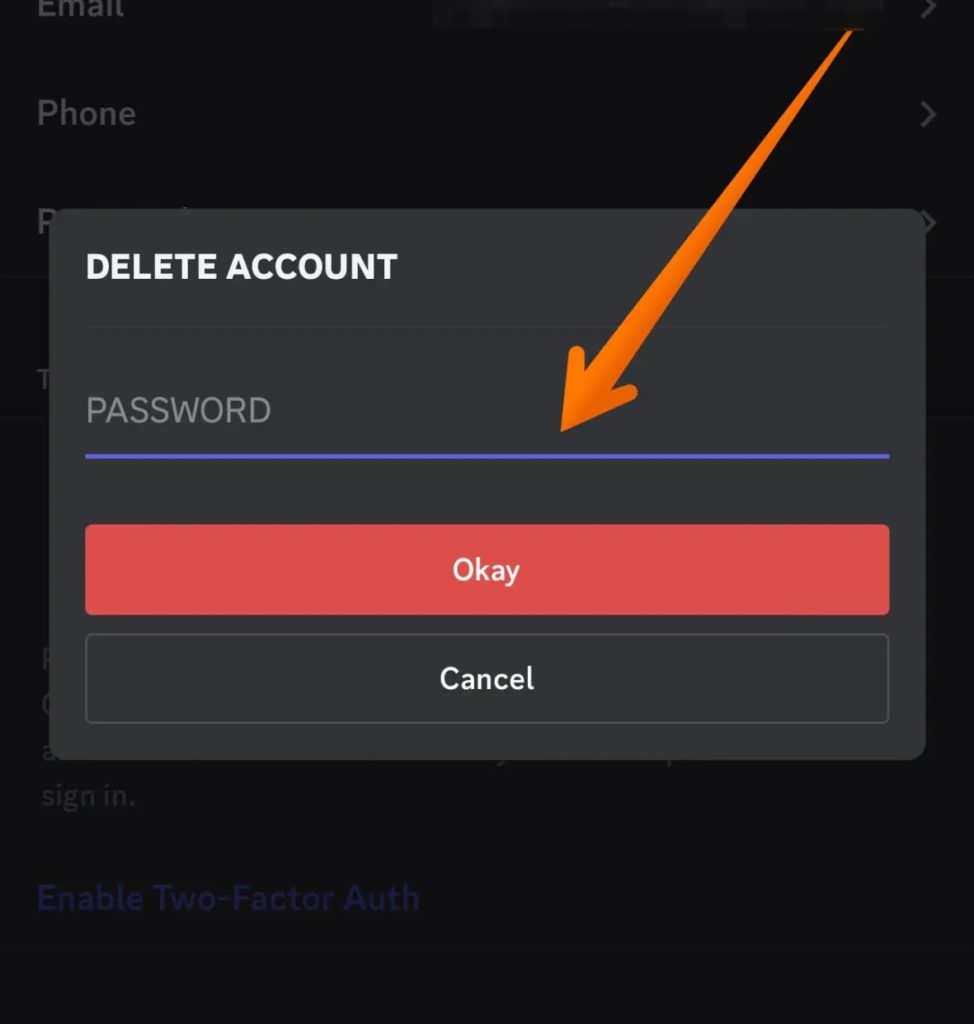 Delete Account on iPhone