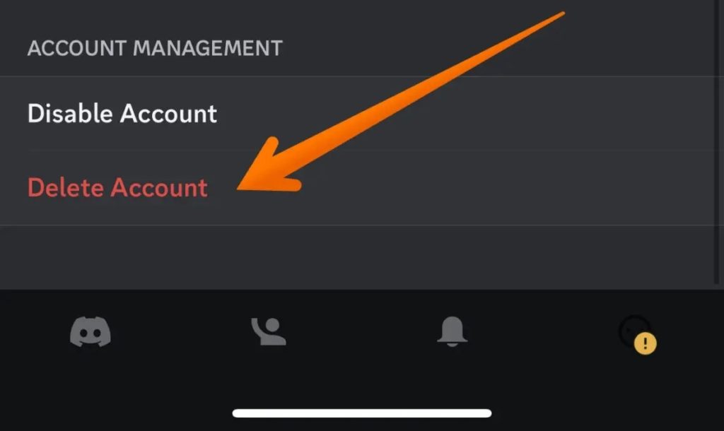 Delete Discord Account on iPhone