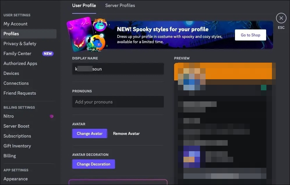 Edit your Discord username