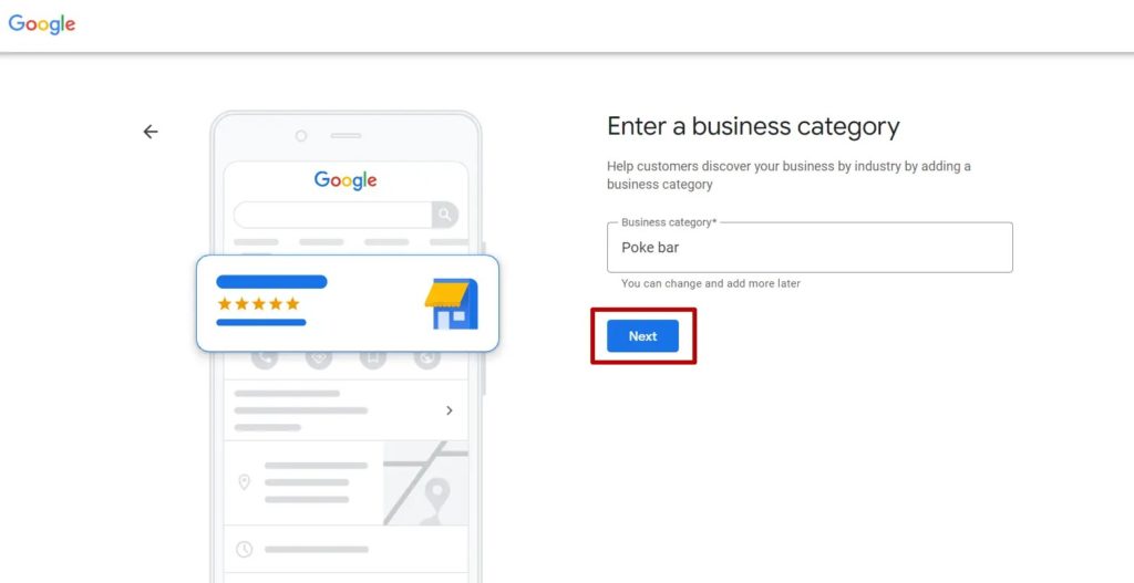 Google Business Category