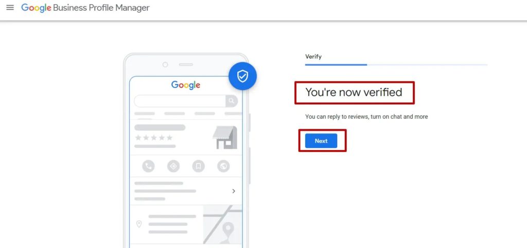 Google Claim Business Verification Complete