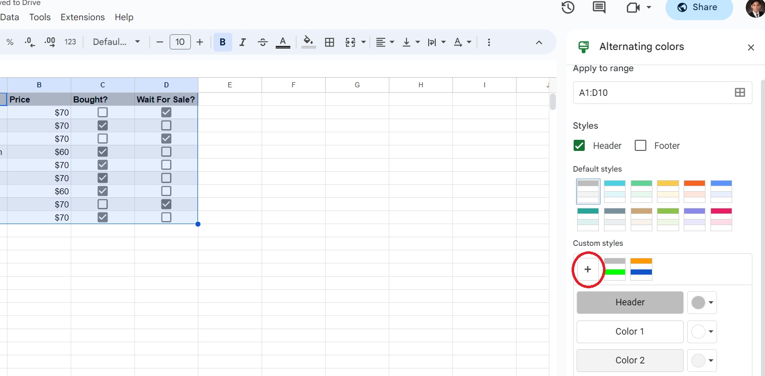 Google Sheets Plus Icon