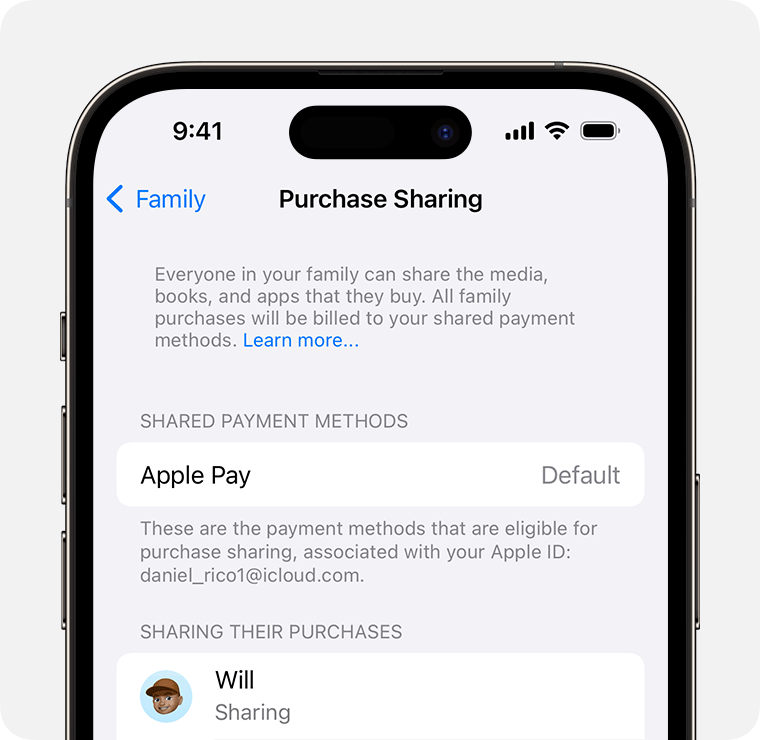Purchase Sharing Family Sharing