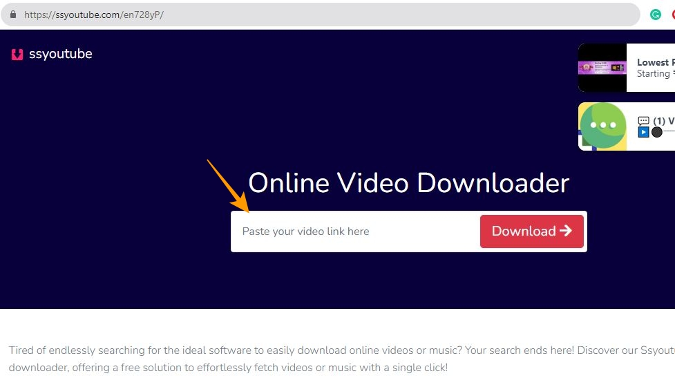SS YouTube video downloader