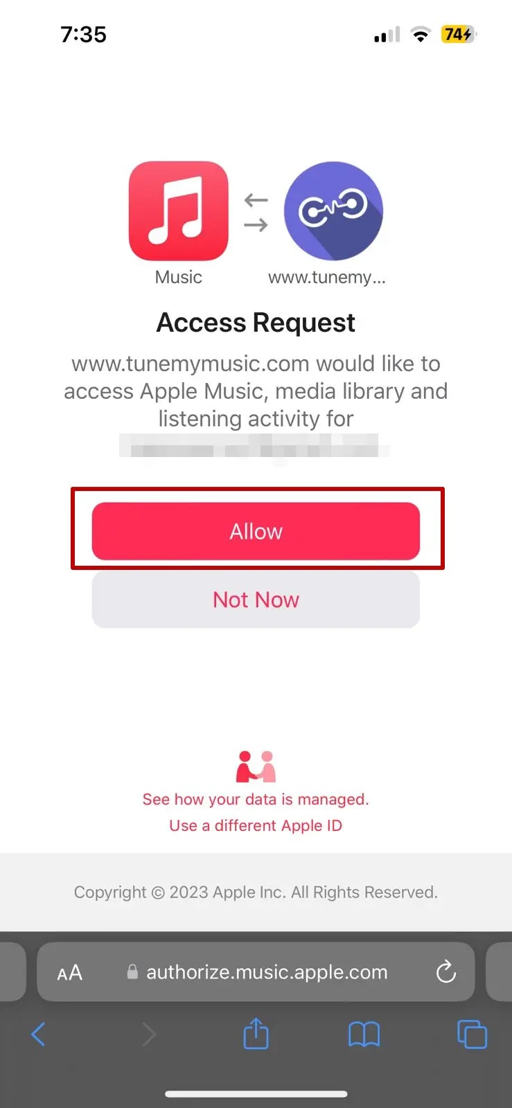 Tune My Music Access AM