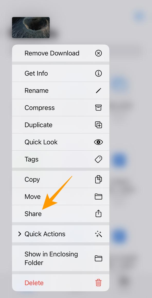Video share option in iOS