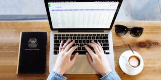 Speadsheet on Laptop