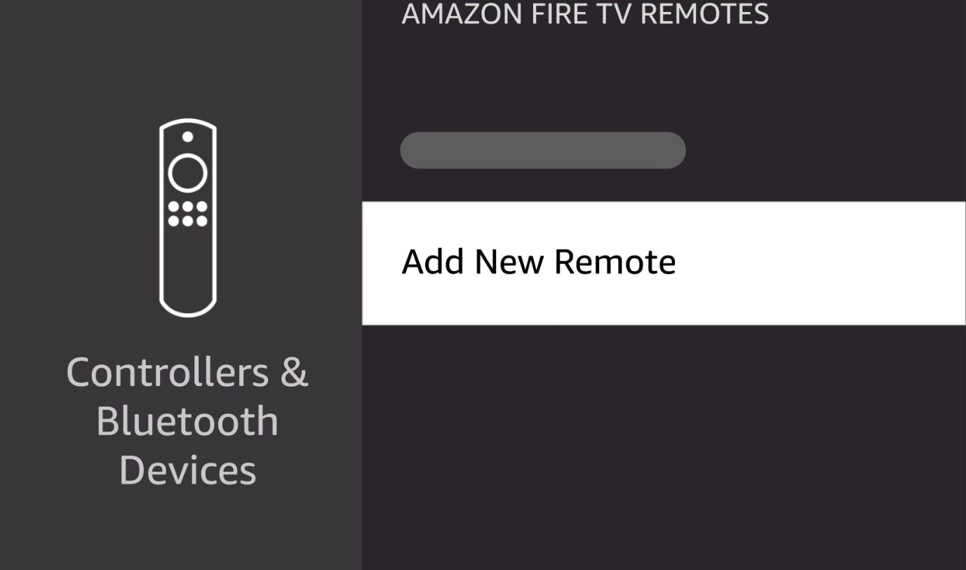 Amazon Fire TV Add New Remote option