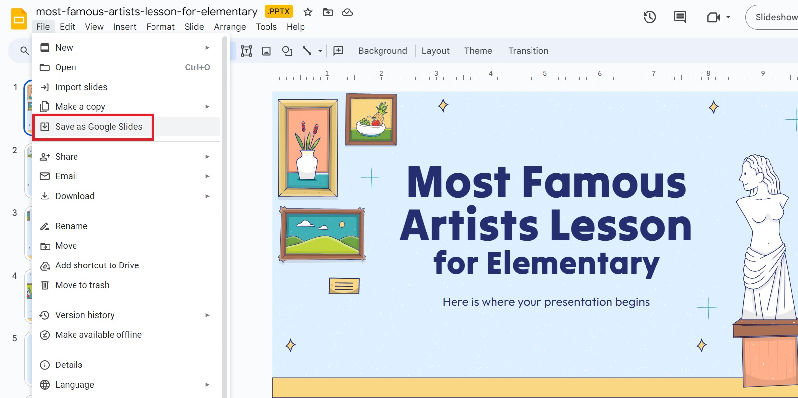 Converting Powerpoint to Google Slides