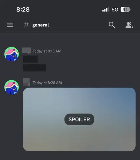 Discord App Image Spolier