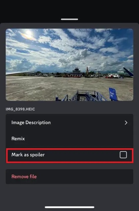 Discord App Mark Image As Spoiler