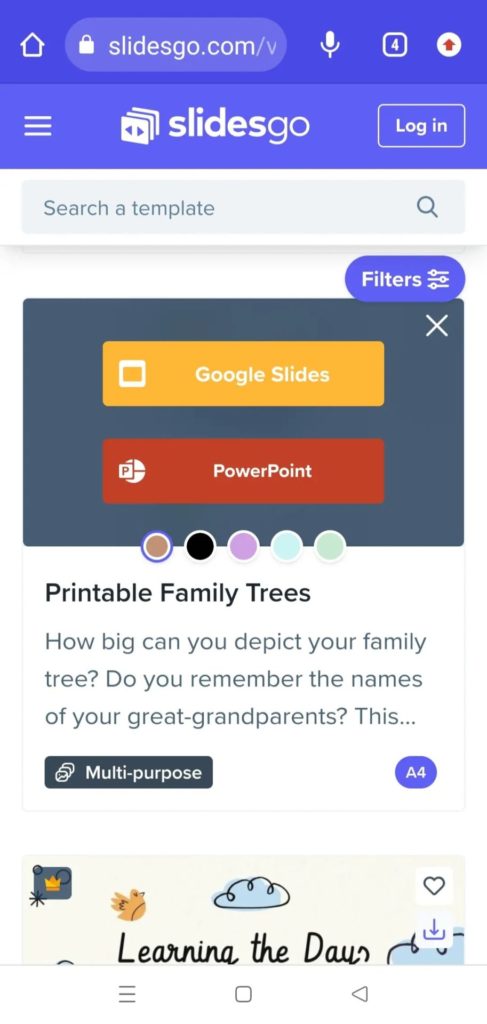 Download Portrait Google Slide Template