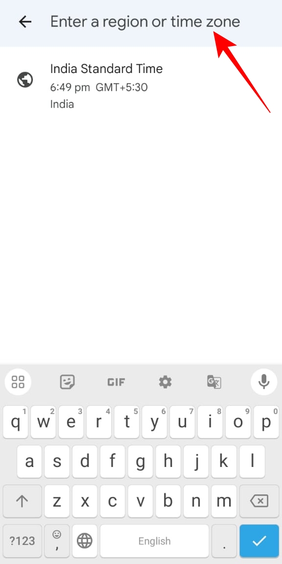 Enter region or time zone in Google Calendar app