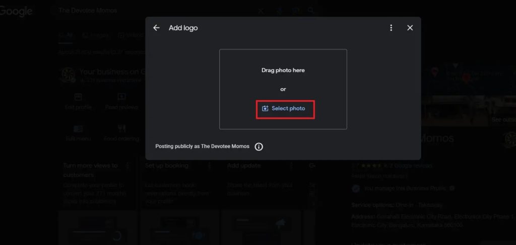 Google My Business Select Photo