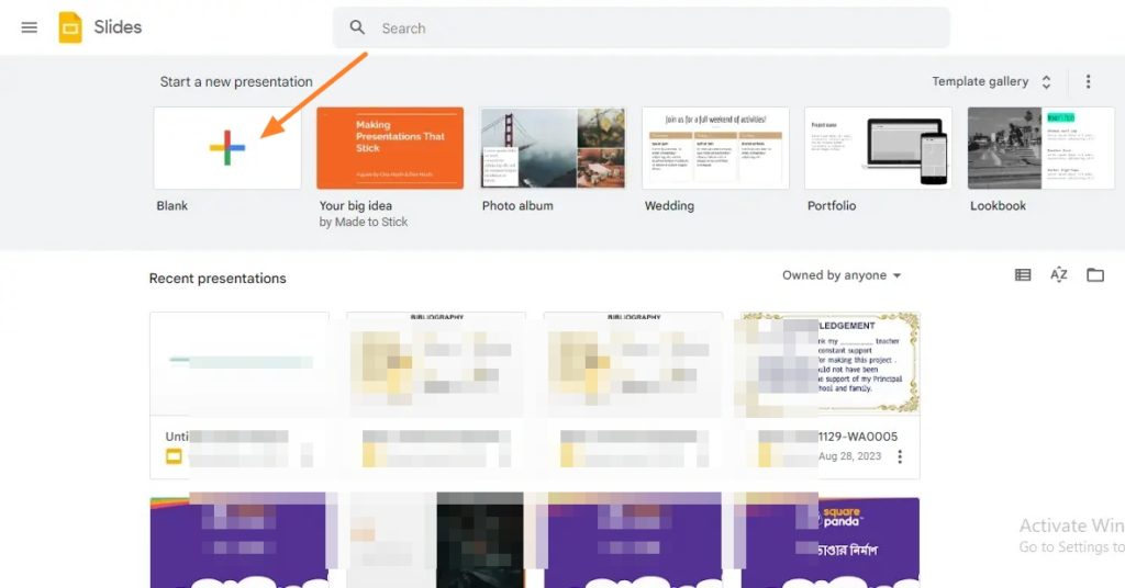 Google Slides Web App