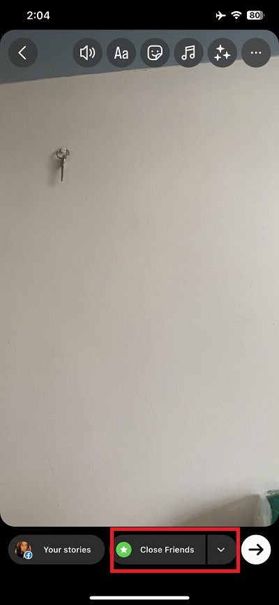 Instagram close friends in Story