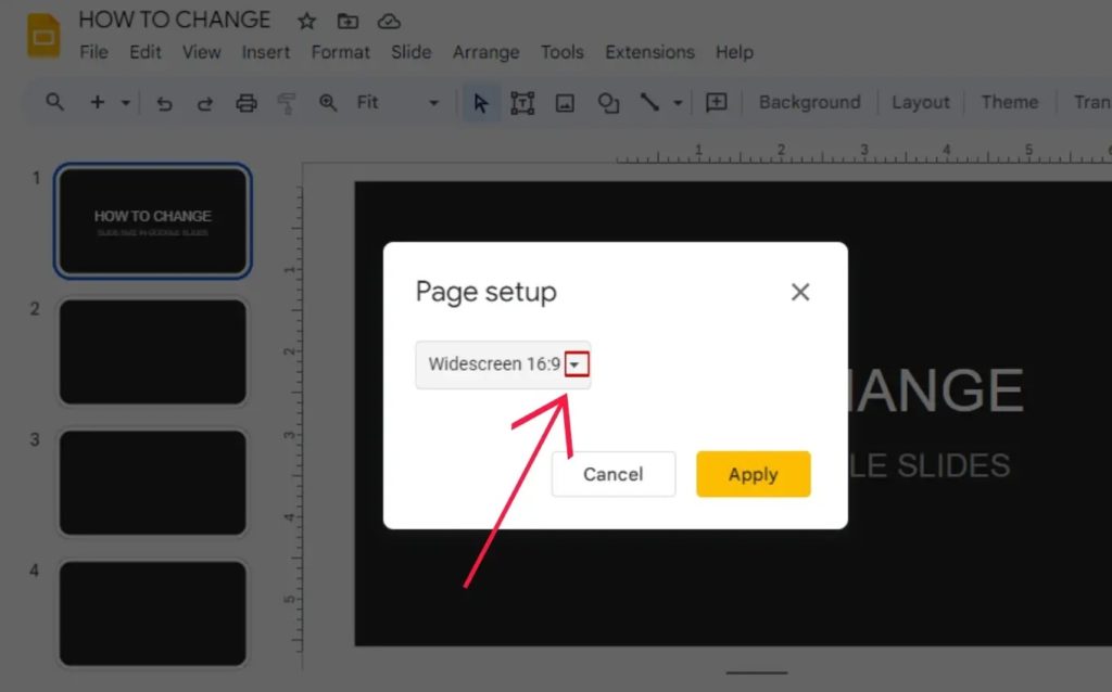 Page Setup Dimensions Google Slides