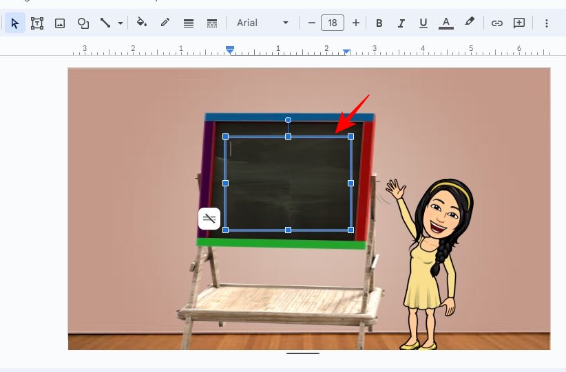 Text box in Bitmoji classroom