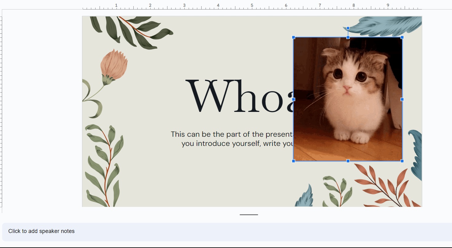 Uploaded GIF on Google Slides