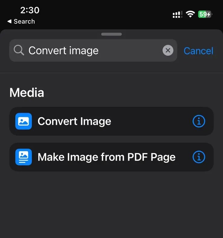 Convert Image Shortcut Heic to Jpg