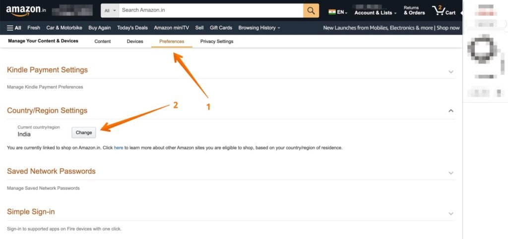 Change Country In Amazon Account