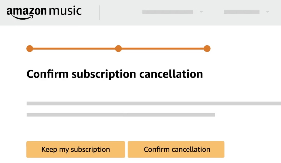 Amazon Music Web Confirm Cancellation
