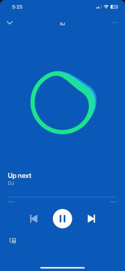 DJ AI on Spotify working