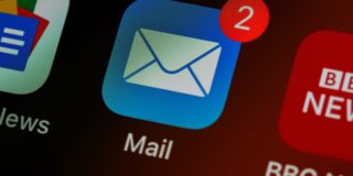 Mail icon on phone