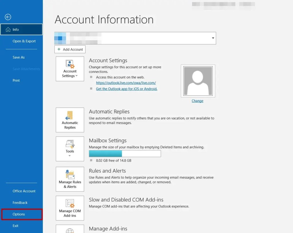 Outlook Desktop Settings